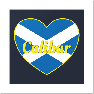 Calibar Scotland UK Scotland Flag Heart Posters and Art